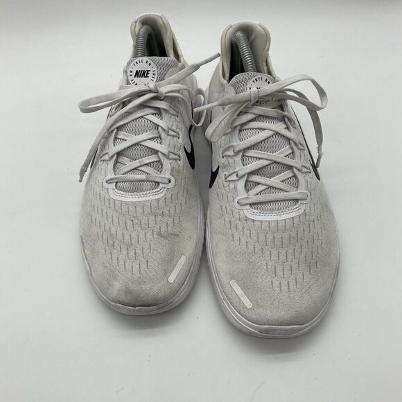 Mens Size 9.5 Nike Free RN 2018 942836-100 White Running Shoes Sneakers - Picture 3 of 10